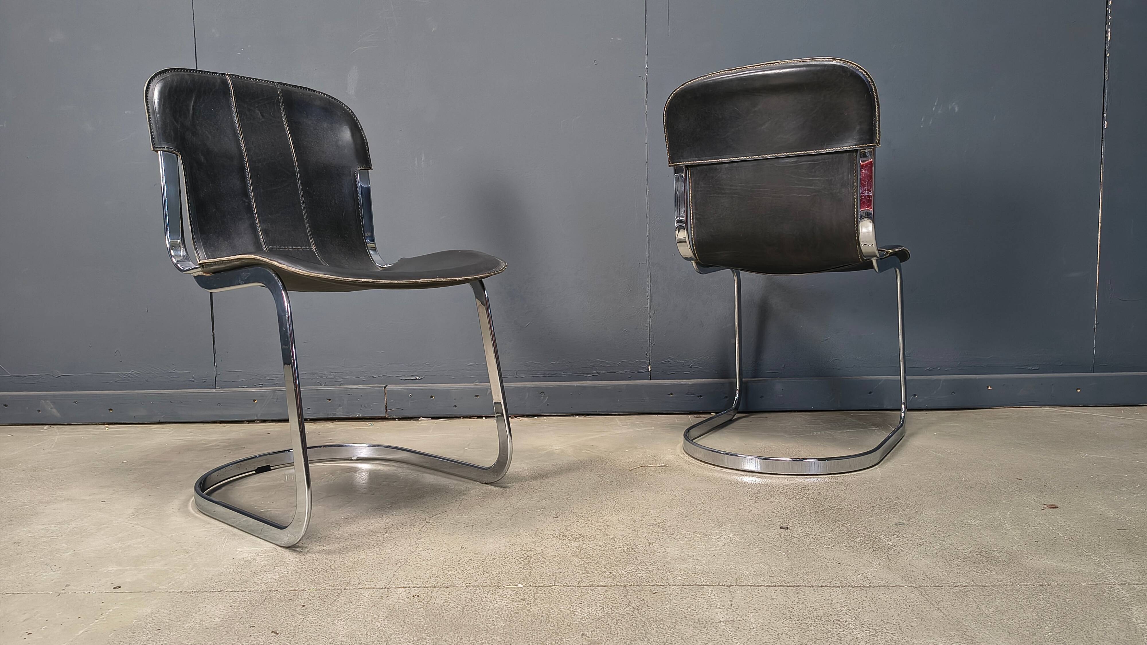 Vintage dining chairs by Cidue set of 6, 1970s