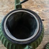Green cast iron teapot
