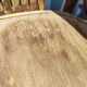 Curved wooden bar stool