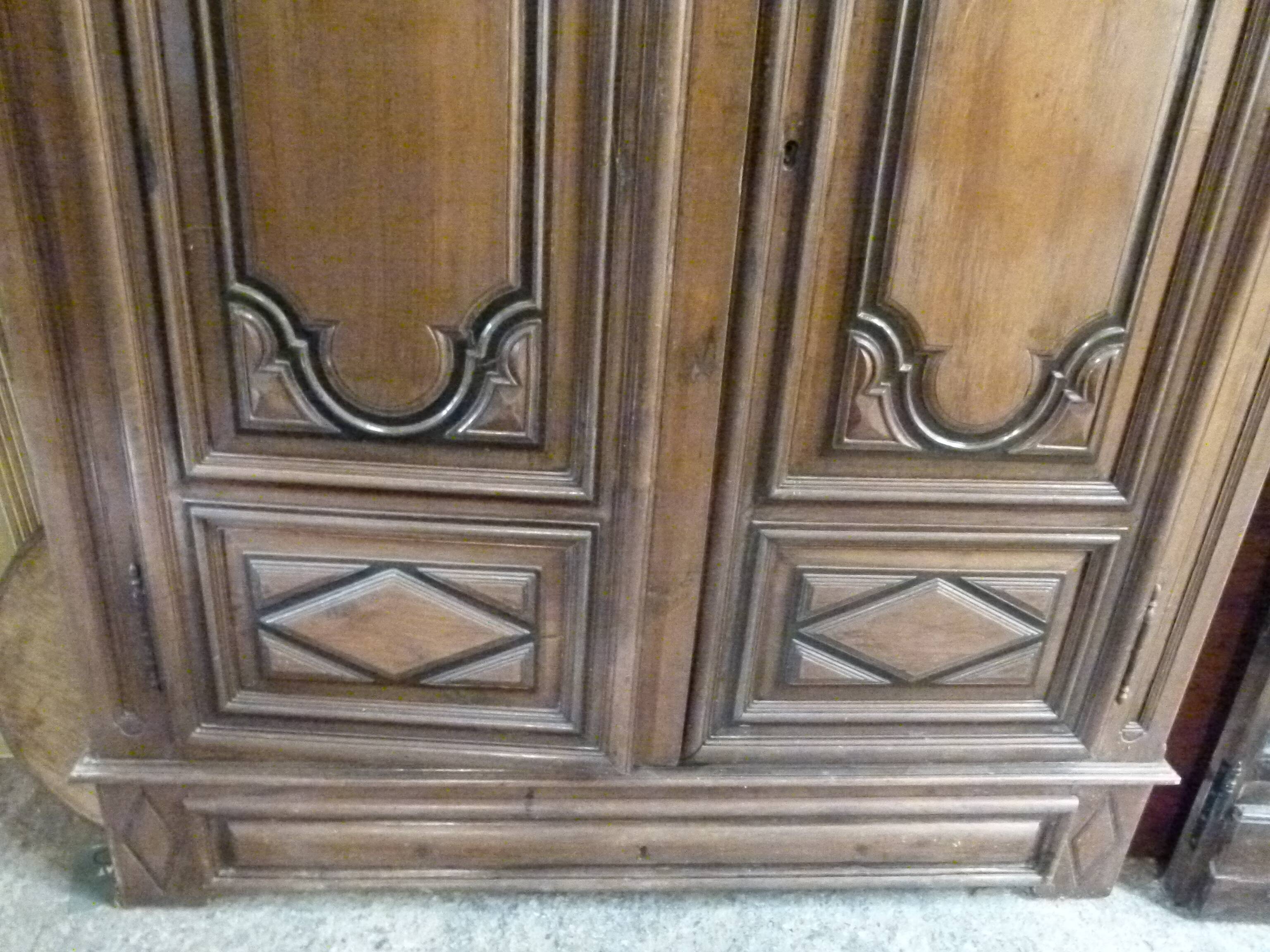 19th century walnut cabinet door