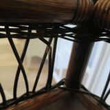 Bookcase - Bibus - 3 levels - woven rattan - bamboo - Vintage - 70s