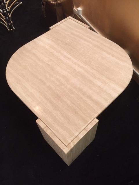 Table low vintage travertine - 1970
