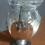 Miniature silver and crystal vase
