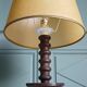 Lampe en bois tourné esprit Dudouyt