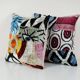 Set of 2 vintage ikat cushion covers 48x48 cm