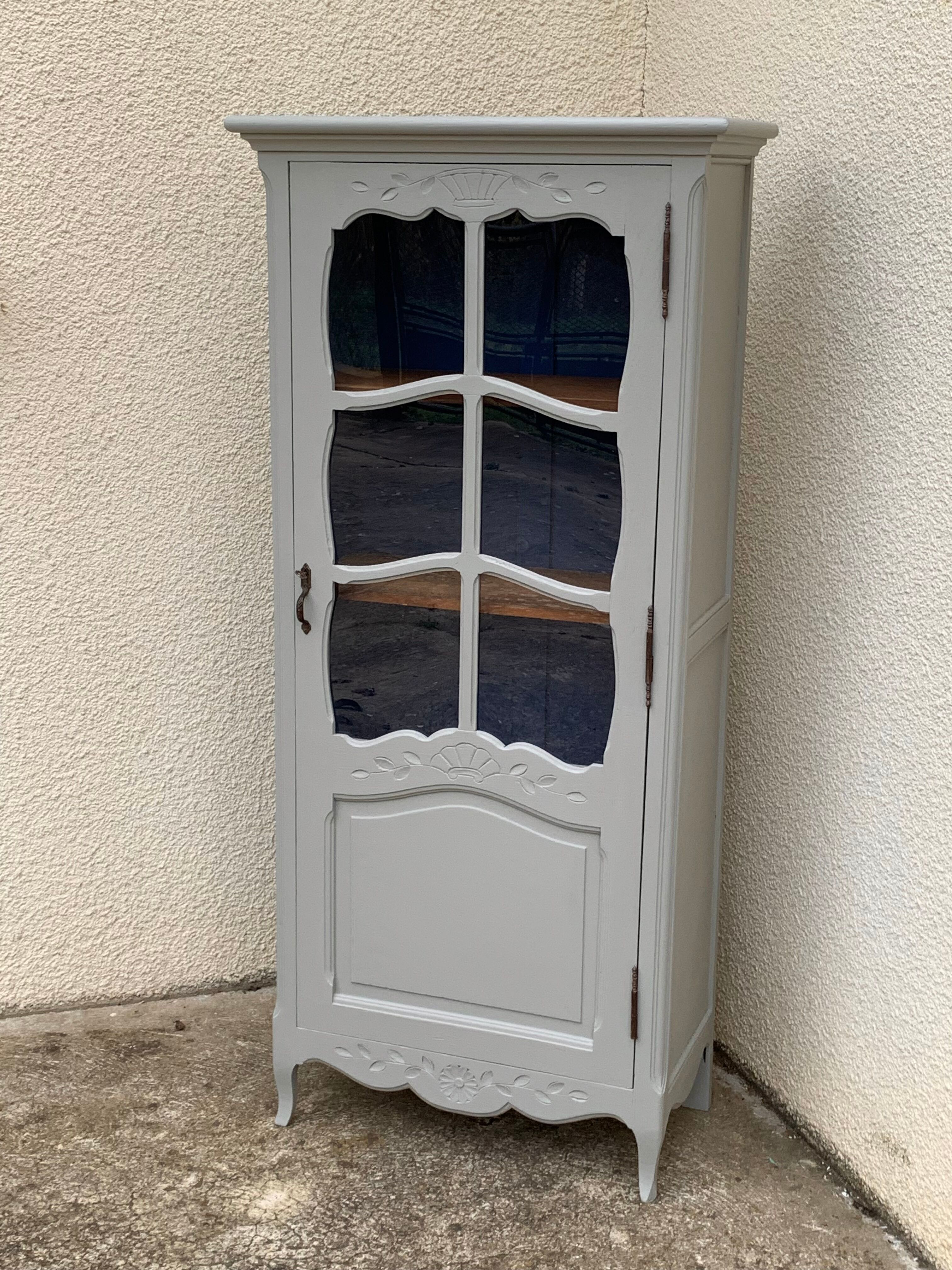 1930s Parisian glass-fronted wardrobe