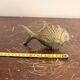 Vintage Articulated Ashtray Fish Golden Brass 1970