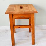 Rustic stool in solid pine