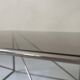 Smoked glass and chrome designer coffee table by Max Sauze, Isocèle collection, 1970