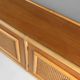 Four-door buffet in rattan and wood, France, 1960s
