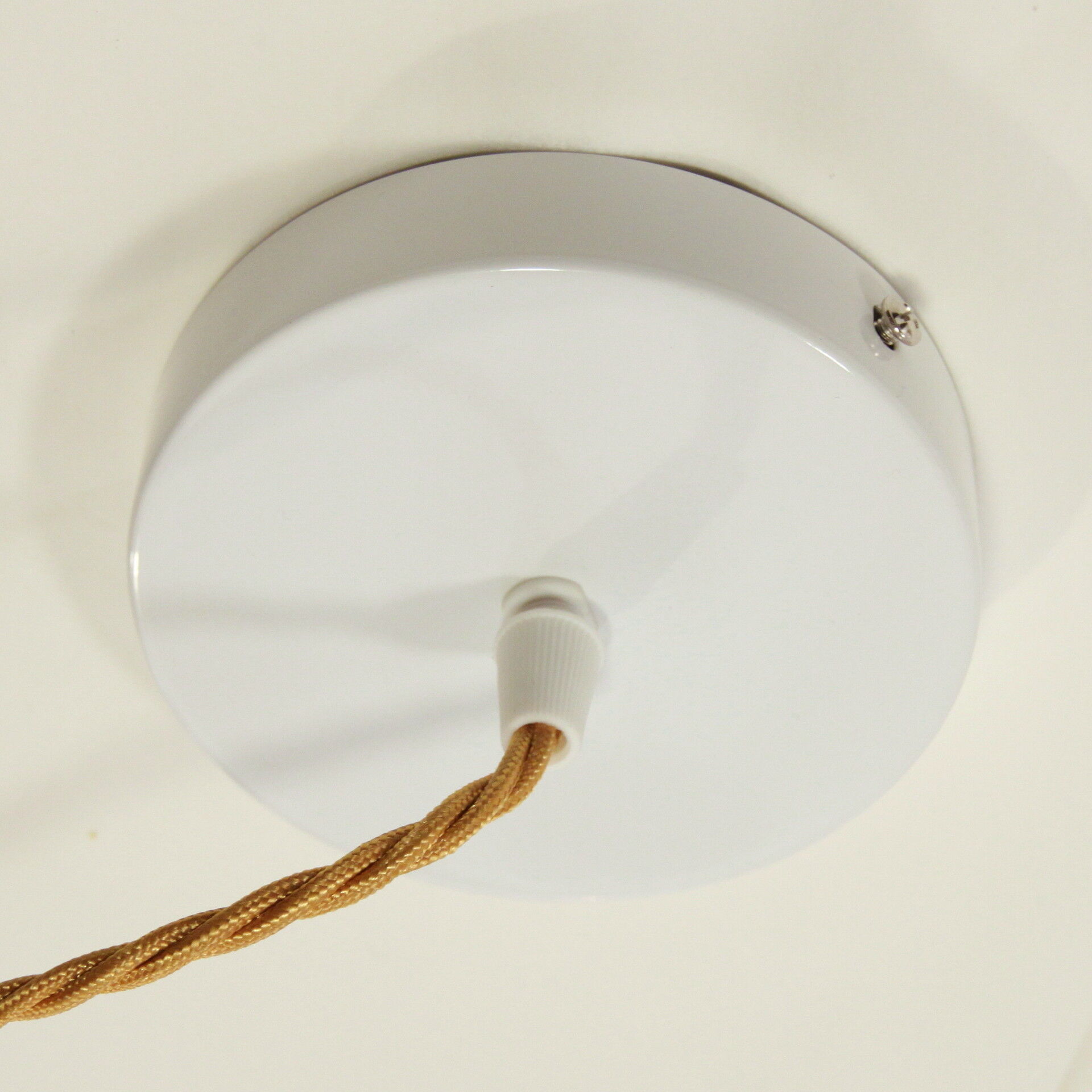 Hanging lamp, shell, brass and gilding day offal, 1960