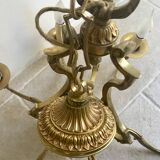 Lustre en bronze doré style Louis XVI