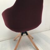 Chaise pivotante en tissu