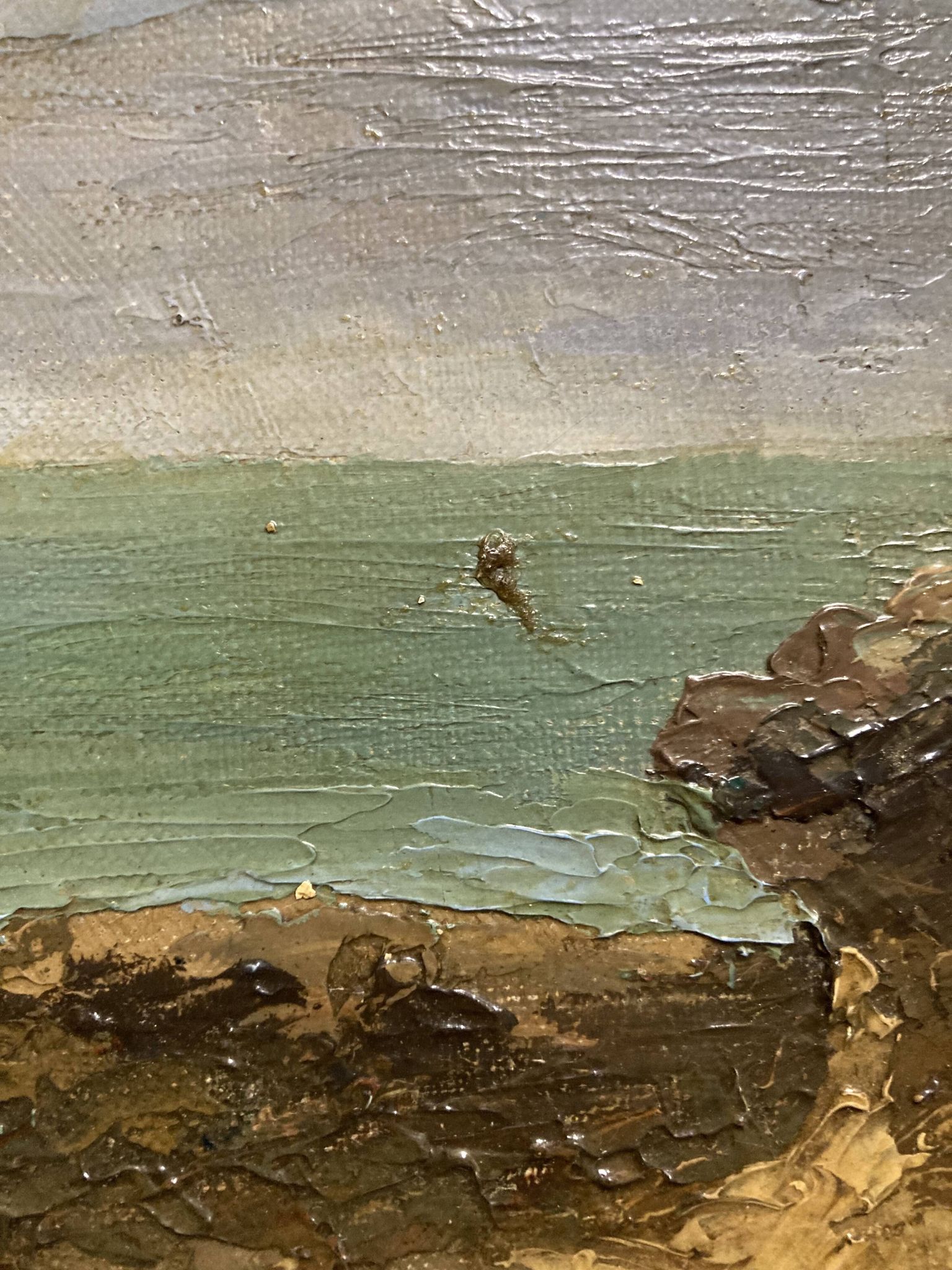 Johan Adolf HAMMES (1905-1994), Le Mauvais temps aux Pierrières, huile