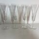 Series of 4 vintage crystal champagne flutes