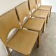 Lot 4 chairs all leather cream design 70s/80s Italy vintage