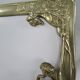 Tilting table mirror and art nouveau photo holder in bronze