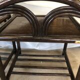 Pair of Maugrion rattan bedside tables
