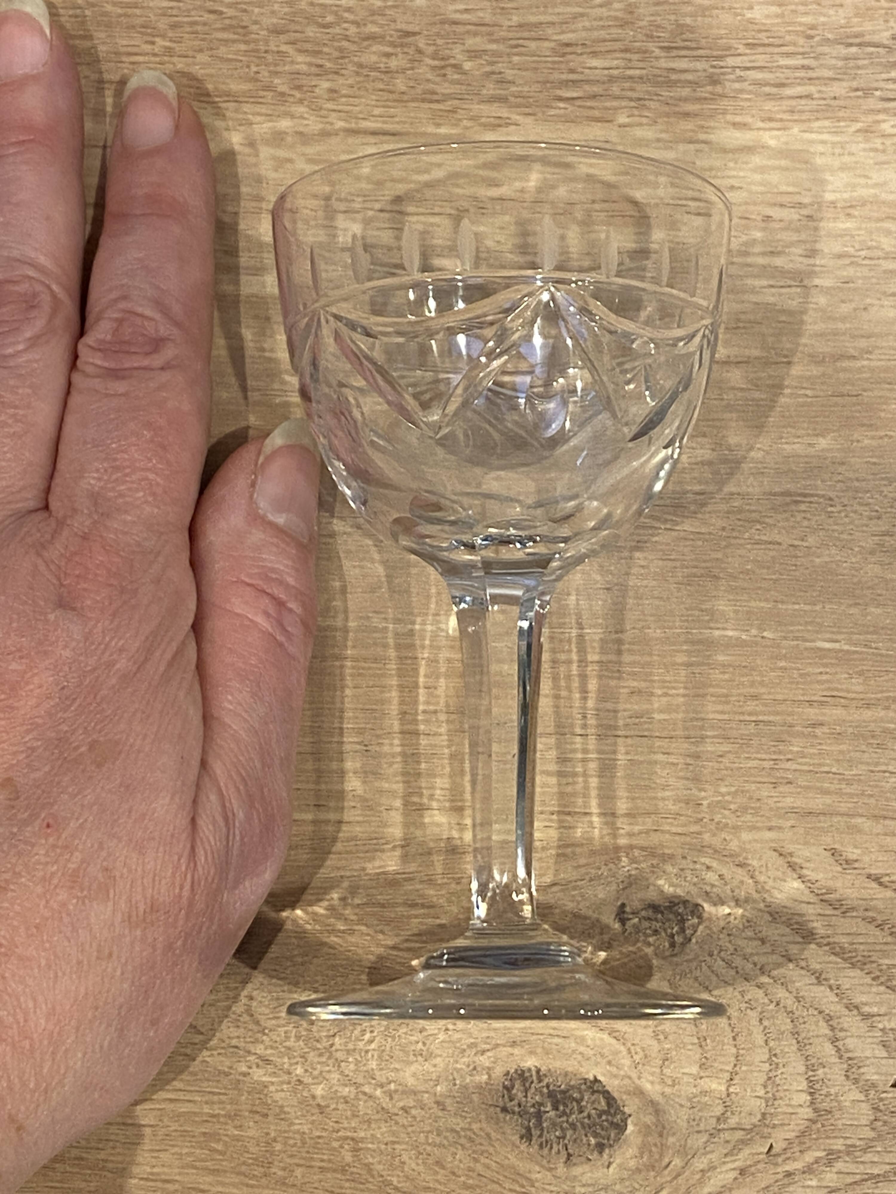 Set de 6 verres à vin gravés