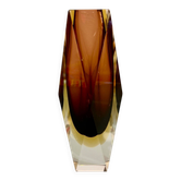 Facet-cut Murano vase attributed to Mandruzzato, Italy, 1960s.