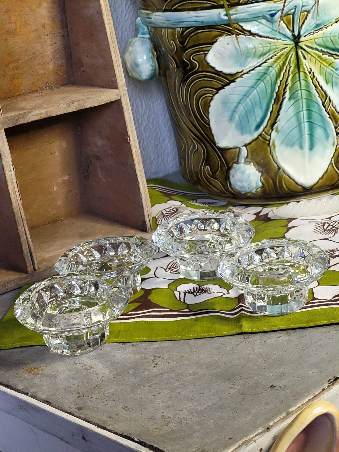 Glass candle holders
