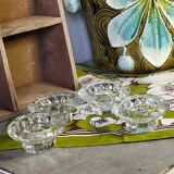 Glass candle holders