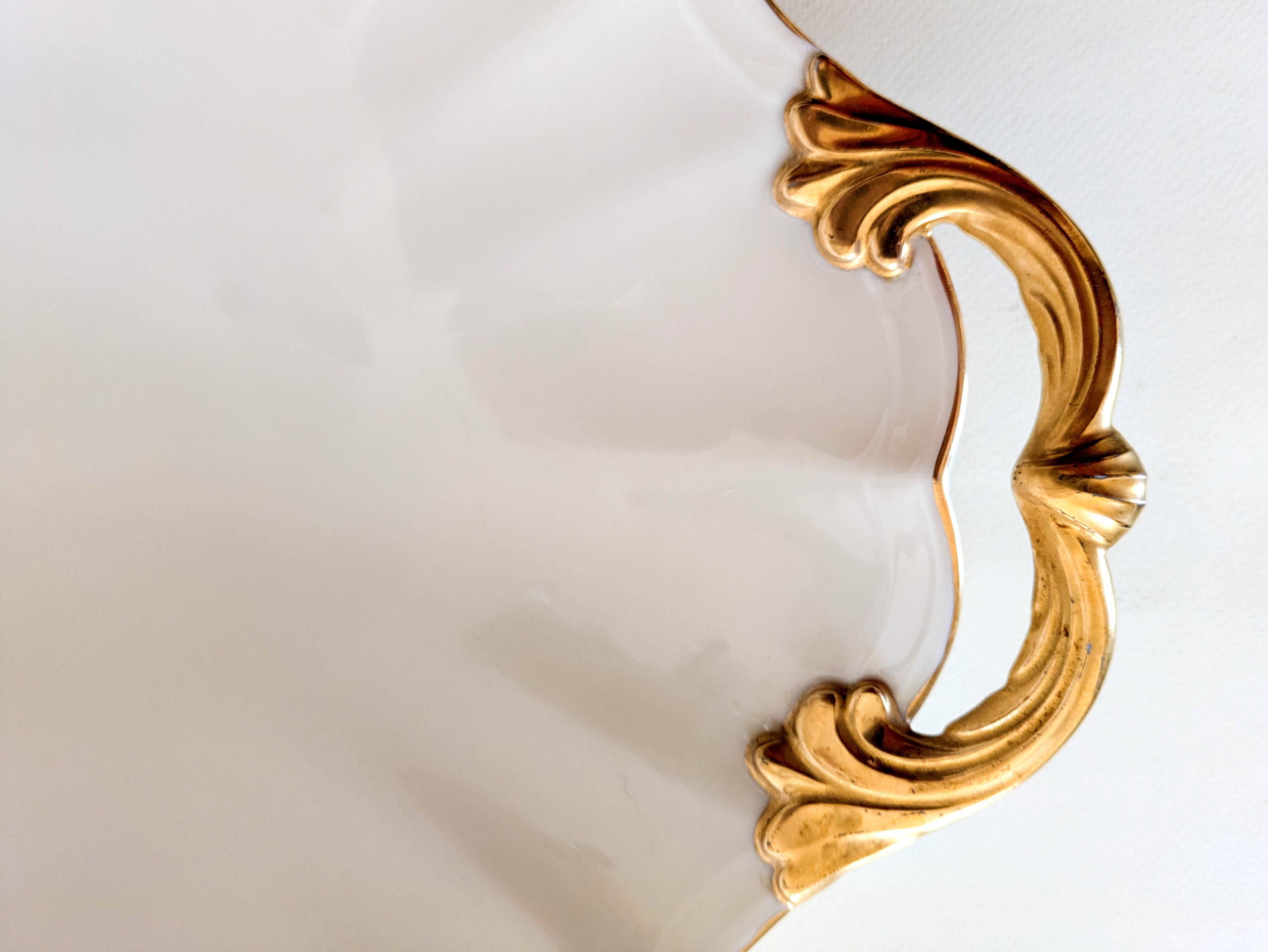 Large oval dish Lenox 24 carat gold L42cm