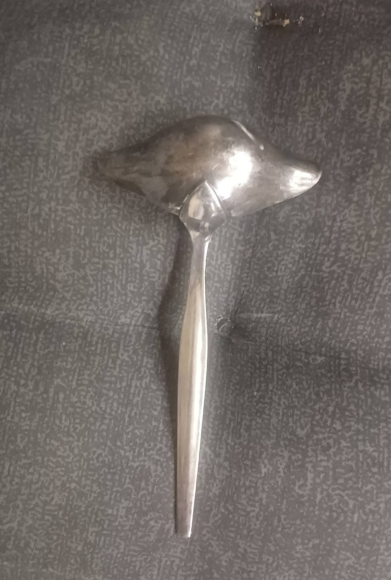 Louche / Vintage silver-plated ladle - Asymmetrical design
