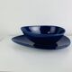 Dish and bowl Blå eld by Hertha Bengtson for Rörstrand Sweden, ceramic.