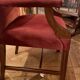 fauteuil de bureau en acajou et velours rouge