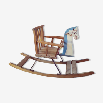 Wooden rocking horse