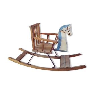 Wooden rocking horse