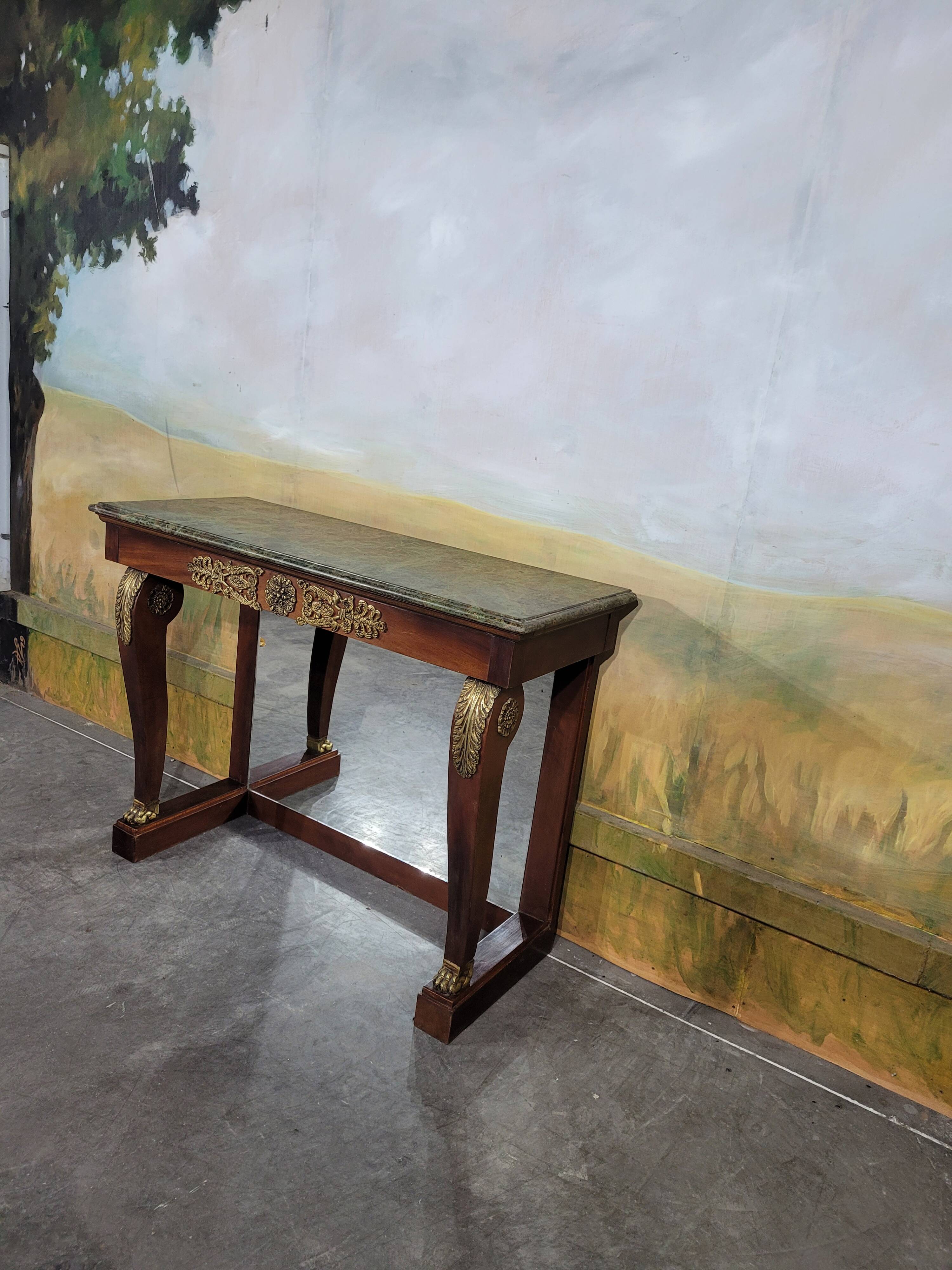 Napoleon III style mahogany console table