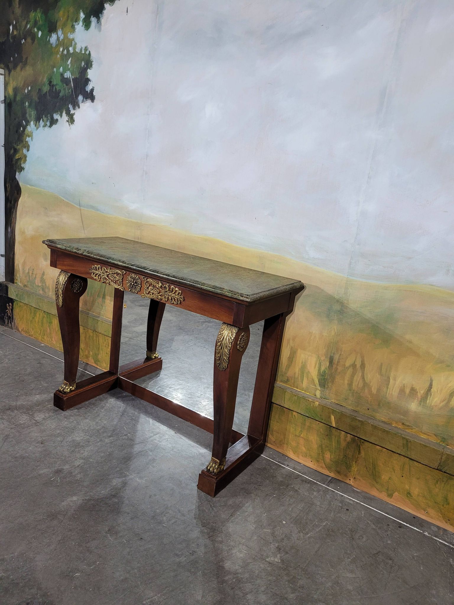 Console en acajou de style napoléon III