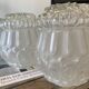 3 antique glass globes for wall lamp chandelier