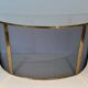 Curved Black Steel Mesh Fire Screen Design with Brass Frame