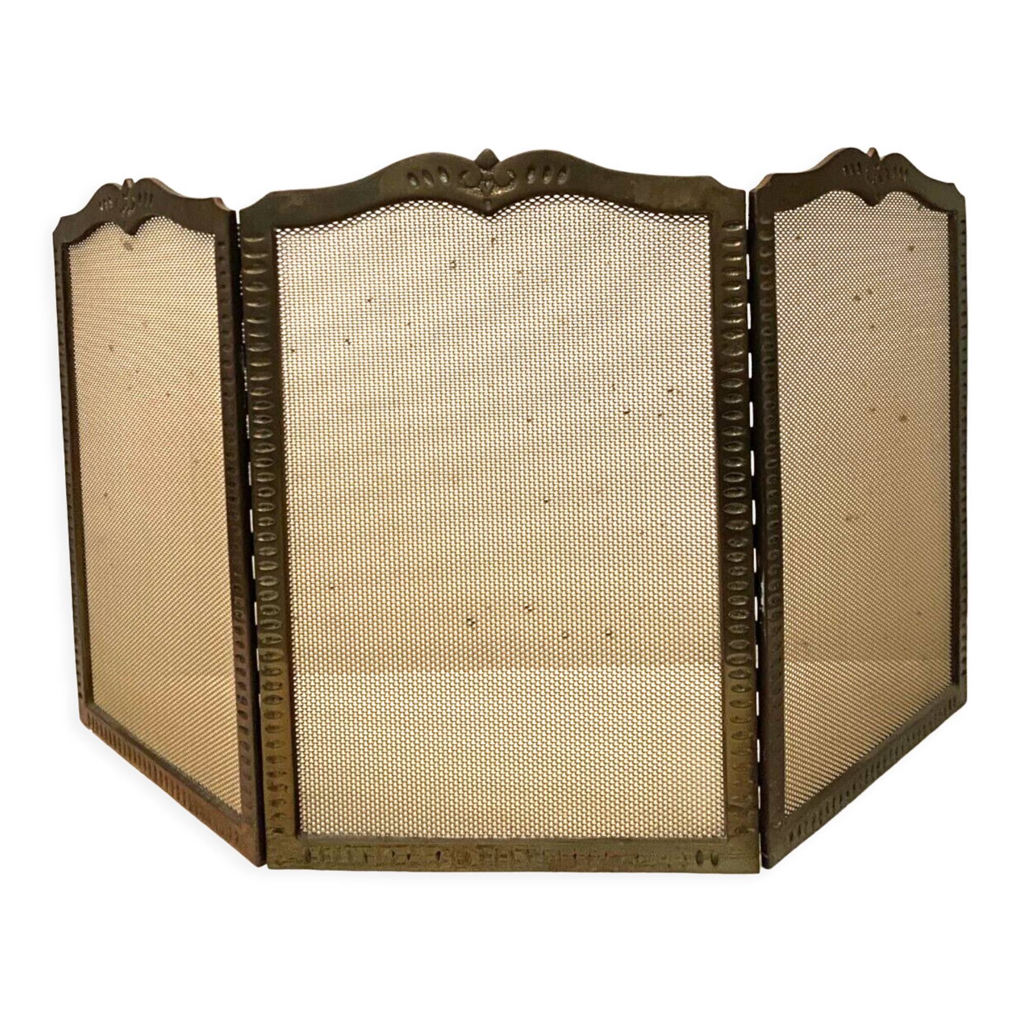 Bronze spark screen has three panels XX century