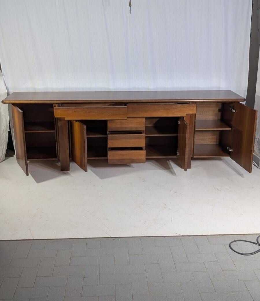 Walnut Sapporo Sideboard by Mario Marenco for Mobilgirgi, 1970s