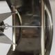 Geometric floor lamp in silver metal. 1980s.