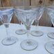 Set of 8 very thick antique stemmed glasses.