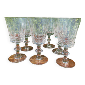 lot 6 verres en cristal