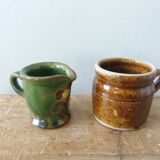 Ceramic miniatures, pot and pitcher