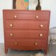 Commode vintage bois terra cotta art déco