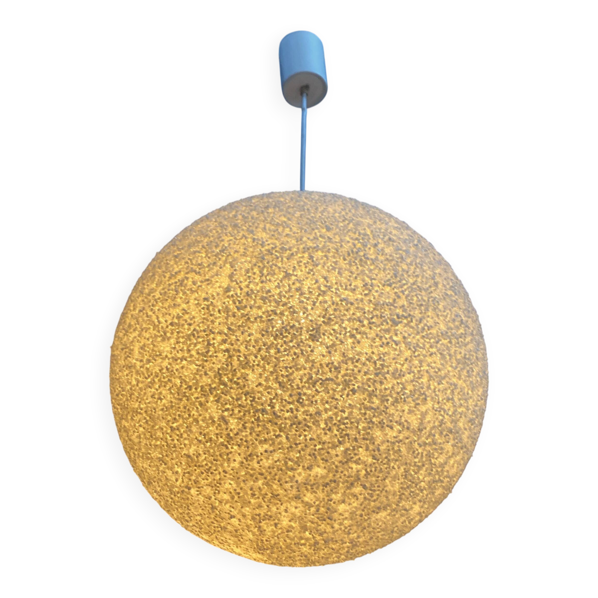 Suger ball lamp in yellow by John and Sylvia Reid 1960s