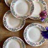 Set of 6 vintage hollow plates model Cécile de HBCM (LOT 2)