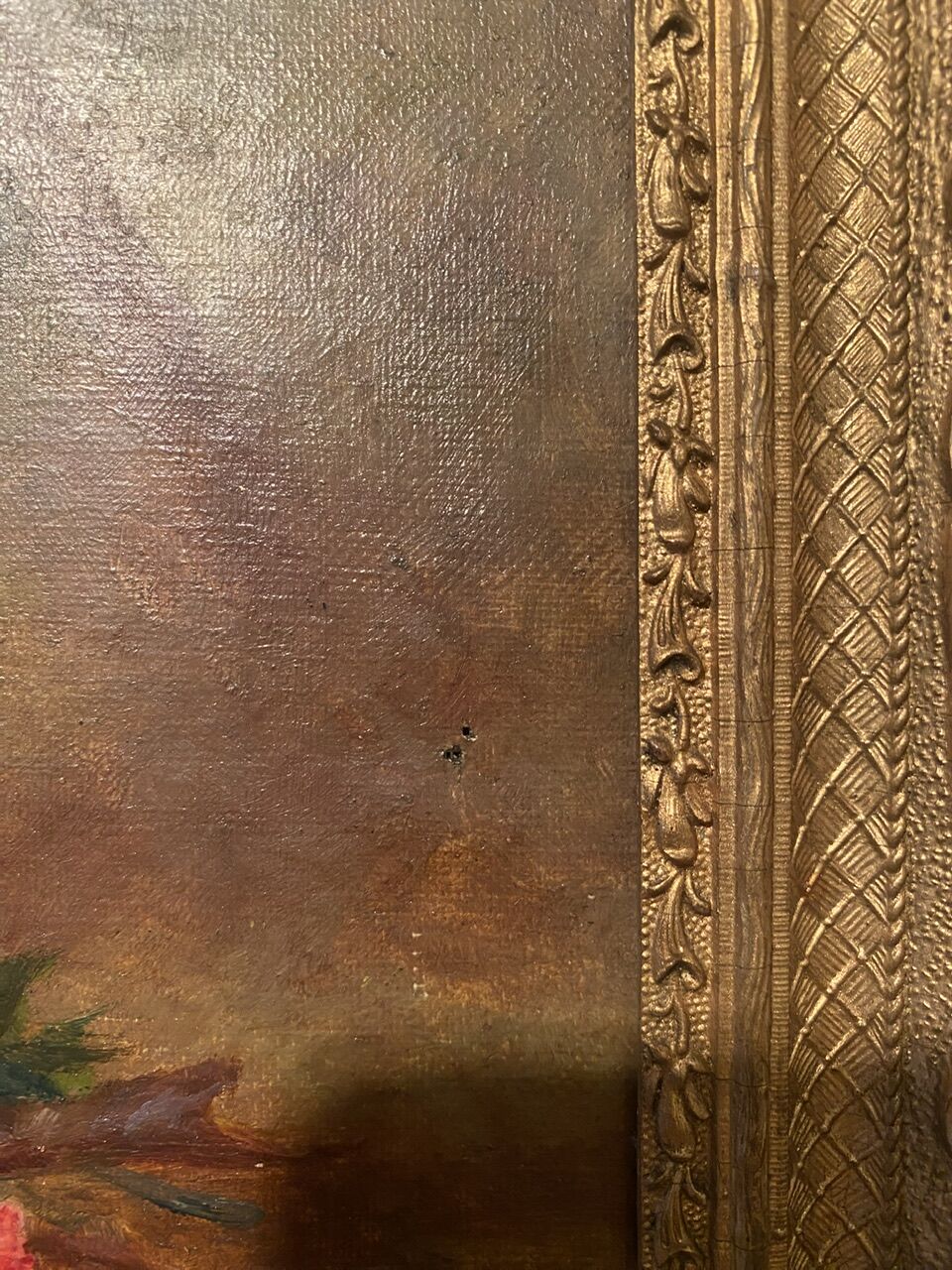 Old painting, still life, signed Monk, late nineteenth century early twentieth century