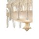 Contemporary Venetian White and Gold Leaves Murano Style Glass Chandelier