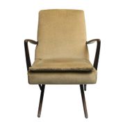 1950s scissor armchair in velvet
