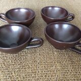 4 sandstone cups