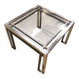 Vintage chrome coffee table